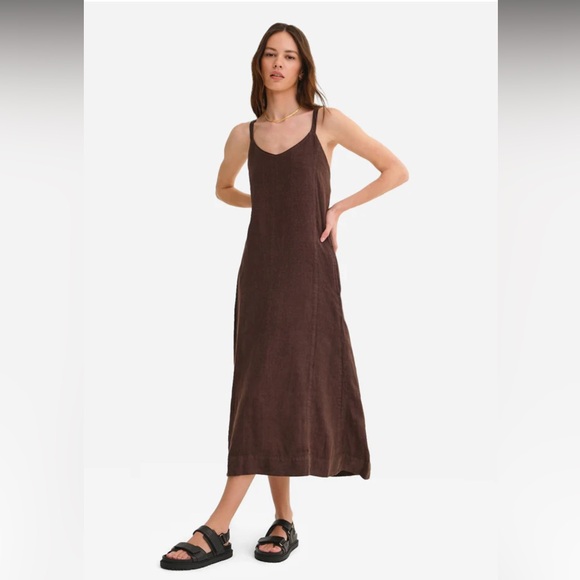 MATE The Label Dresses Nwt Mate The Label Linen Tie Back Maxi Dress 